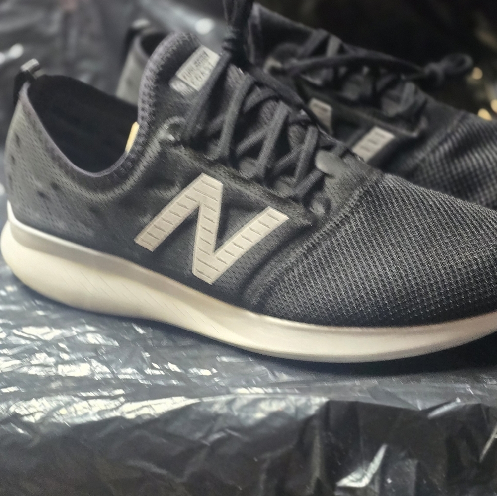 New Balance Charcoal and White Running Shoes